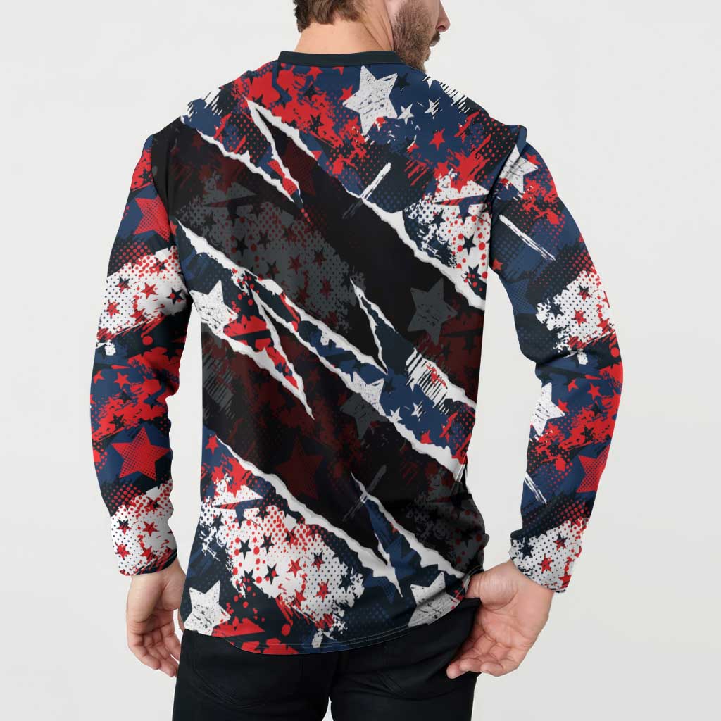 No Kings In America Since 1776 Button Sweatshirt Grunge Style - Wonder Print Shop