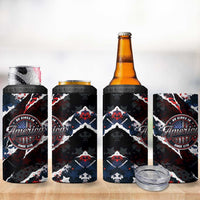 No Kings In America Since 1776 4 in 1 Can Cooler Tumbler Grunge Style - Wonder Print Shop