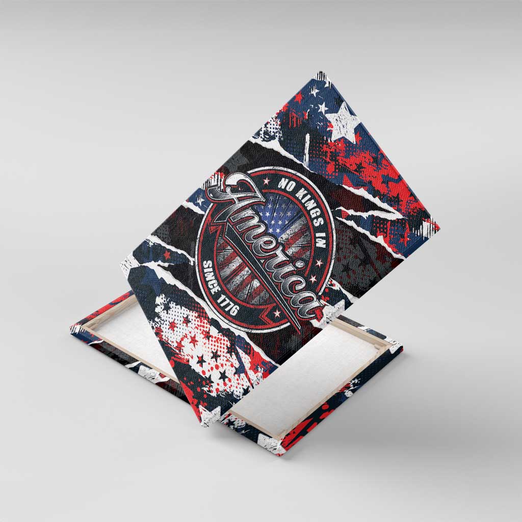 No Kings In America Since 1776 Canvas Wall Art Grunge Style - Wonder Print Shop