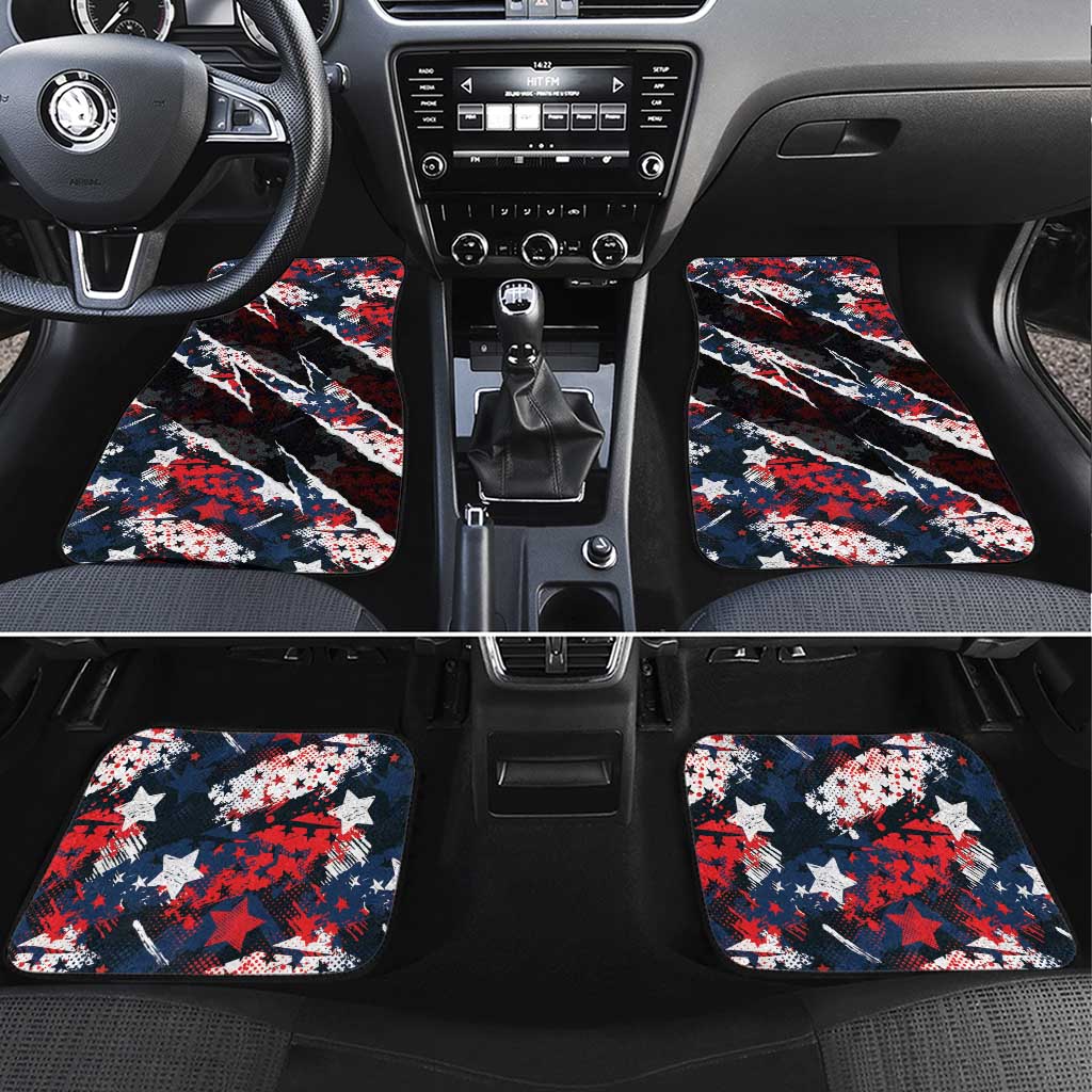 No Kings In America Since 1776 Car Mats Grunge Style - Wonder Print Shop