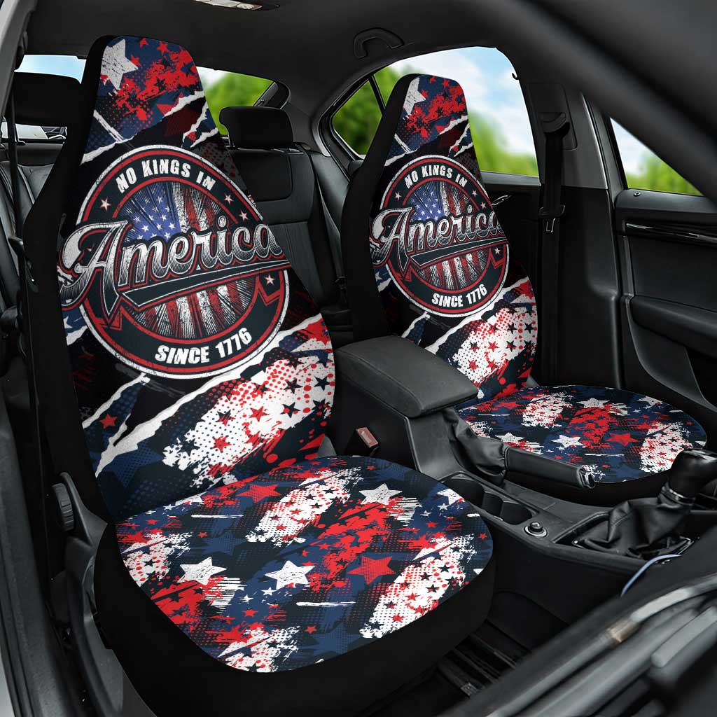 No Kings In America Since 1776 Car Seat Cover Grunge Style - Wonder Print Shop
