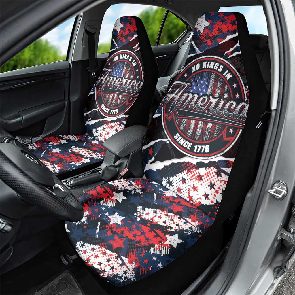 No Kings In America Since 1776 Car Seat Cover Grunge Style - Wonder Print Shop