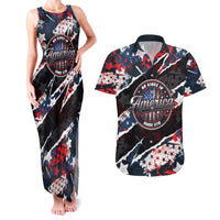 No Kings In America Since 1776 Couples Matching Tank Maxi Dress and Hawaiian Shirt Grunge Style - Wonder Print Shop