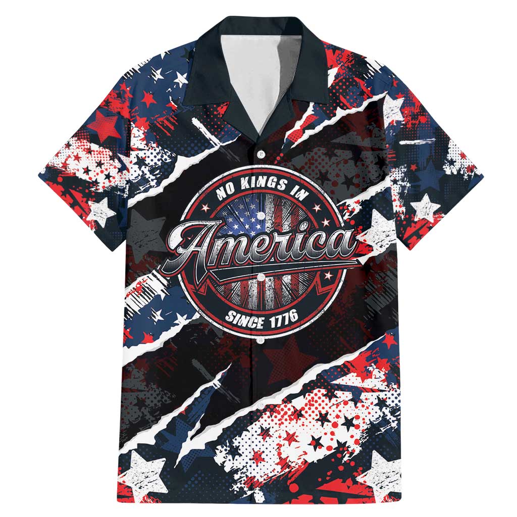 No Kings In America Since 1776 Family Matching Mermaid Dress and Hawaiian Shirt Grunge Style - Wonder Print Shop