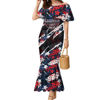 No Kings In America Since 1776 Family Matching Mermaid Dress and Hawaiian Shirt Grunge Style - Wonder Print Shop