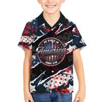 No Kings In America Since 1776 Family Matching Off The Shoulder Long Sleeve Dress and Hawaiian Shirt Grunge Style - Wonder Print Shop