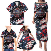 No Kings In America Since 1776 Family Matching Puletasi and Hawaiian Shirt Grunge Style - Wonder Print Shop