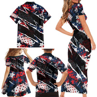 No Kings In America Since 1776 Family Matching Short Sleeve Bodycon Dress and Hawaiian Shirt Grunge Style - Wonder Print Shop