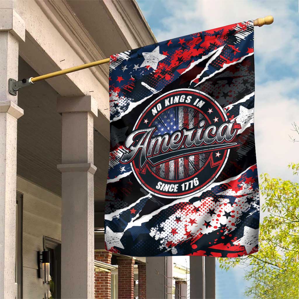 No Kings In America Since 1776 Garden Flag Grunge Style - Wonder Print Shop
