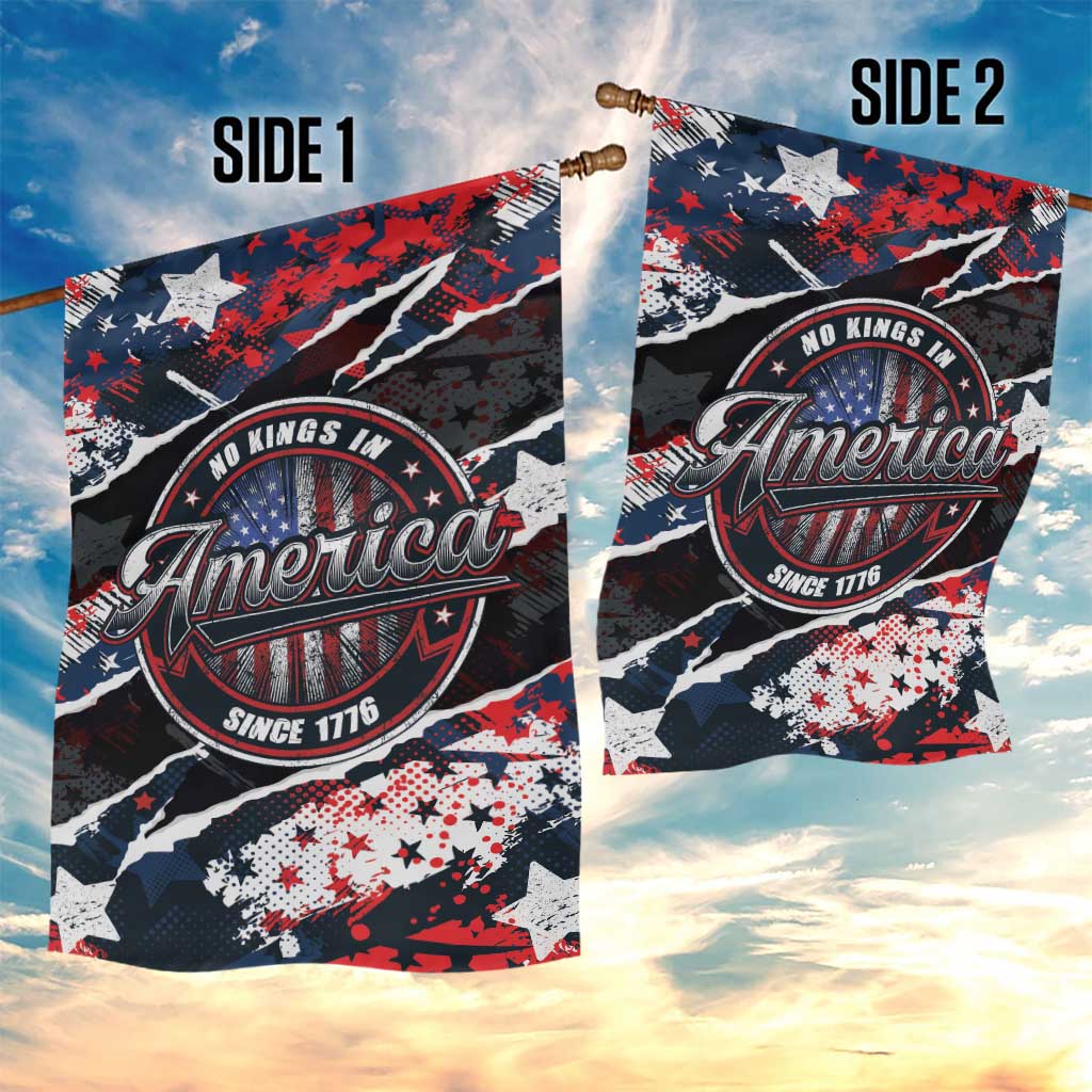 No Kings In America Since 1776 Garden Flag Grunge Style - Wonder Print Shop