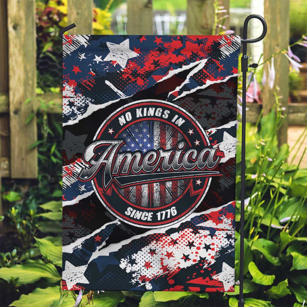 No Kings In America Since 1776 Garden Flag Grunge Style - Wonder Print Shop