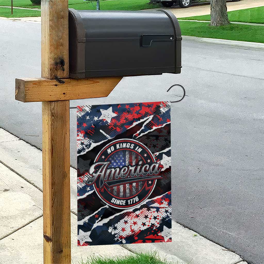 No Kings In America Since 1776 Garden Flag Grunge Style - Wonder Print Shop