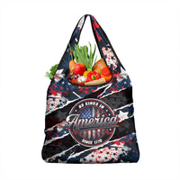 No Kings In America Since 1776 Grocery Bag Grunge Style - Wonder Print Shop