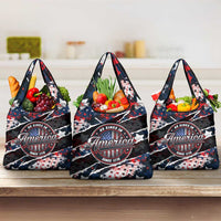 No Kings In America Since 1776 Grocery Bag Grunge Style - Wonder Print Shop