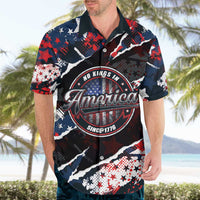 No Kings In America Since 1776 Hawaiian Shirt Grunge Style - Wonder Print Shop