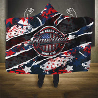 No Kings In America Since 1776 Hooded Blanket Grunge Style - Wonder Print Shop