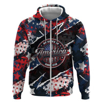 No Kings In America Since 1776 Hoodie Grunge Style - Wonder Print Shop