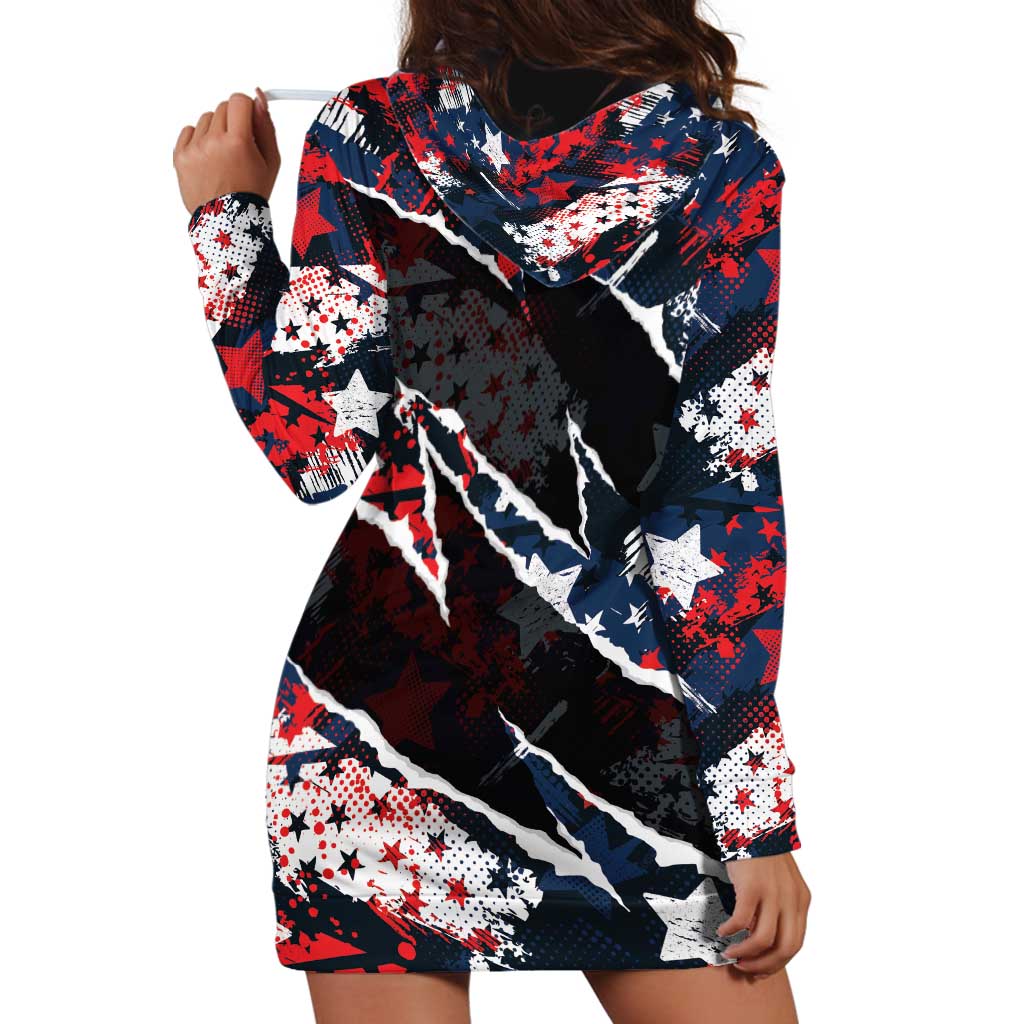 No Kings In America Since 1776 Hoodie Dress Grunge Style - Wonder Print Shop