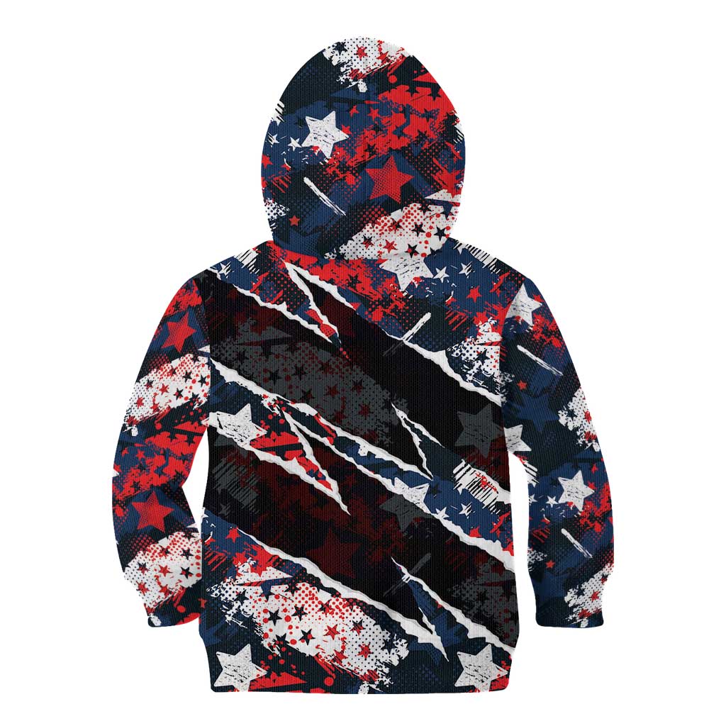 No Kings In America Since 1776 Kid Hoodie Grunge Style - Wonder Print Shop