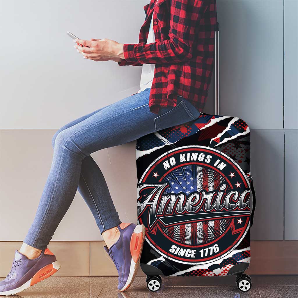 No Kings In America Since 1776 Luggage Cover Grunge Style - Wonder Print Shop