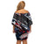 No Kings In America Since 1776 Off Shoulder Short Dress Grunge Style - Wonder Print Shop