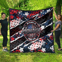 No Kings In America Since 1776 Quilt Grunge Style - Wonder Print Shop