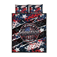 No Kings In America Since 1776 Quilt Bed Set Grunge Style - Wonder Print Shop
