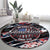 No Kings In America Since 1776 Round Carpet Grunge Style - Wonder Print Shop