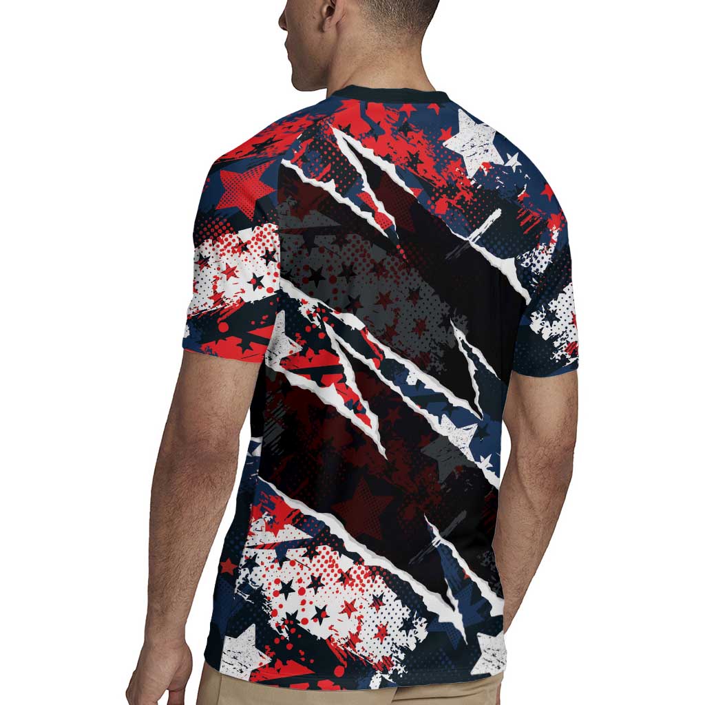 No Kings In America Since 1776 Rugby Jersey Grunge Style - Wonder Print Shop