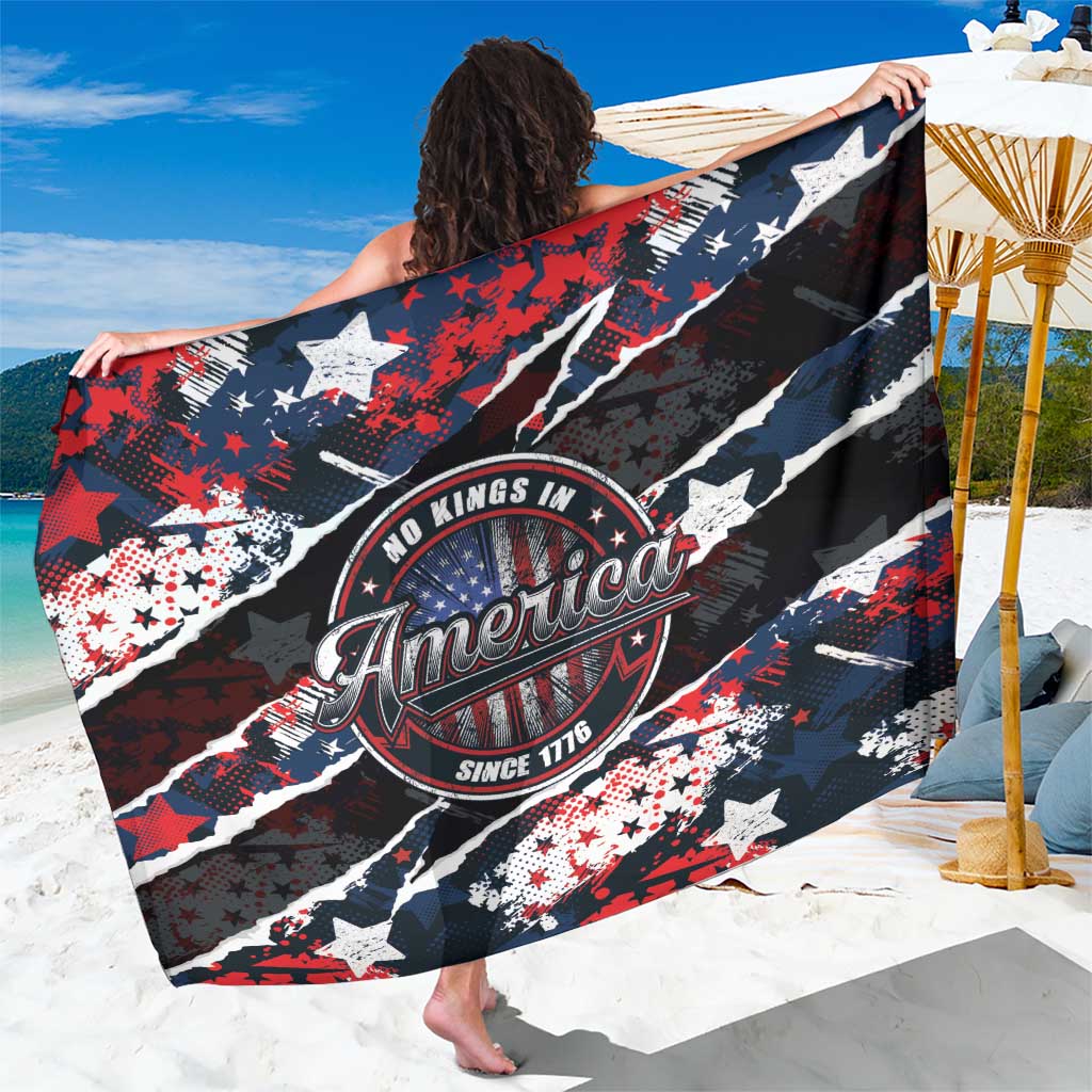 No Kings In America Since 1776 Sarong Grunge Style - Wonder Print Shop