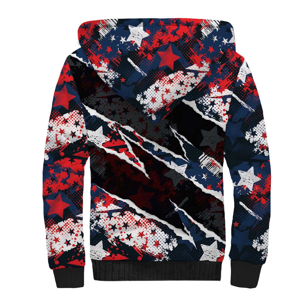 No Kings In America Since 1776 Sherpa Hoodie Grunge Style - Wonder Print Shop