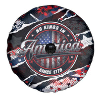No Kings In America Since 1776 Spare Tire Cover Grunge Style - Wonder Print Shop