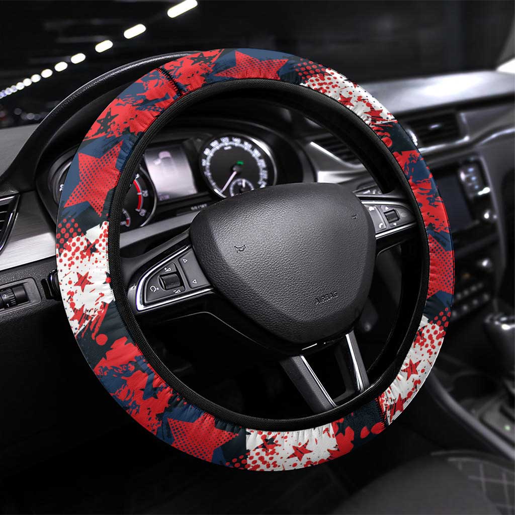 No Kings In America Since 1776 Steering Wheel Cover Grunge Style - Wonder Print Shop