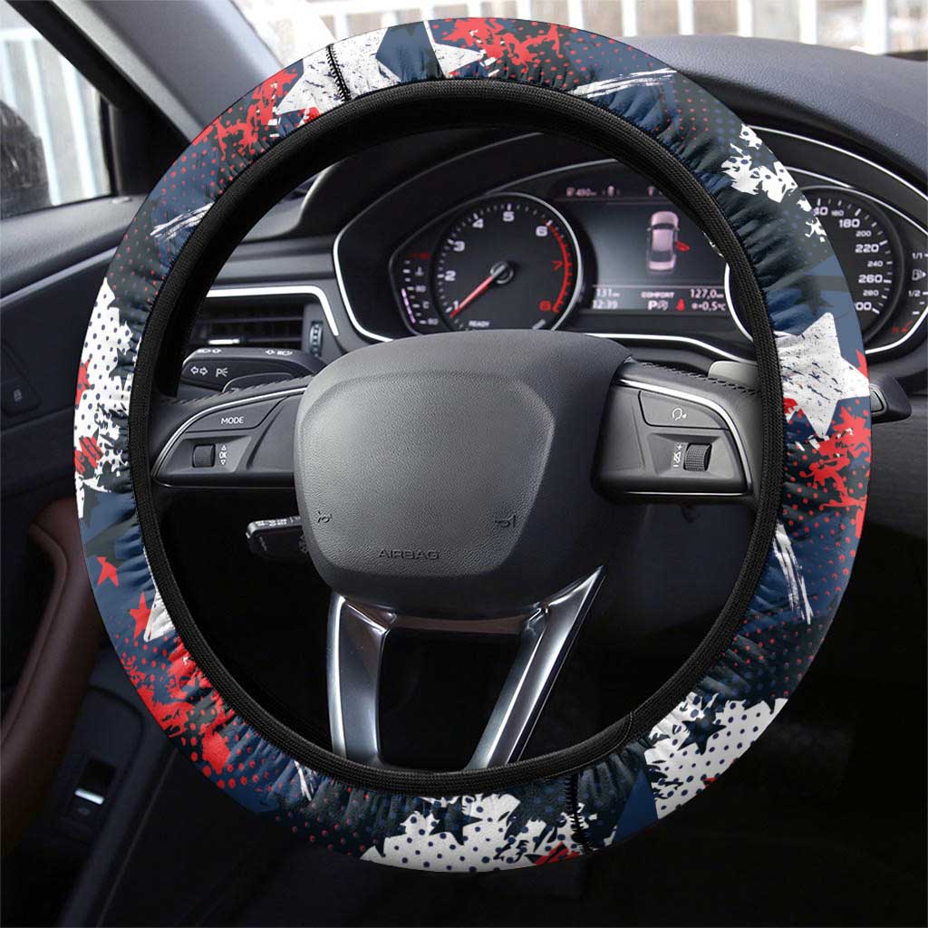 No Kings In America Since 1776 Steering Wheel Cover Grunge Style - Wonder Print Shop