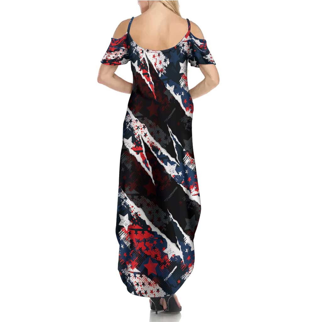 No Kings In America Since 1776 Summer Maxi Dress Grunge Style - Wonder Print Shop