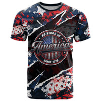 No Kings In America Since 1776 T Shirt Grunge Style - Wonder Print Shop