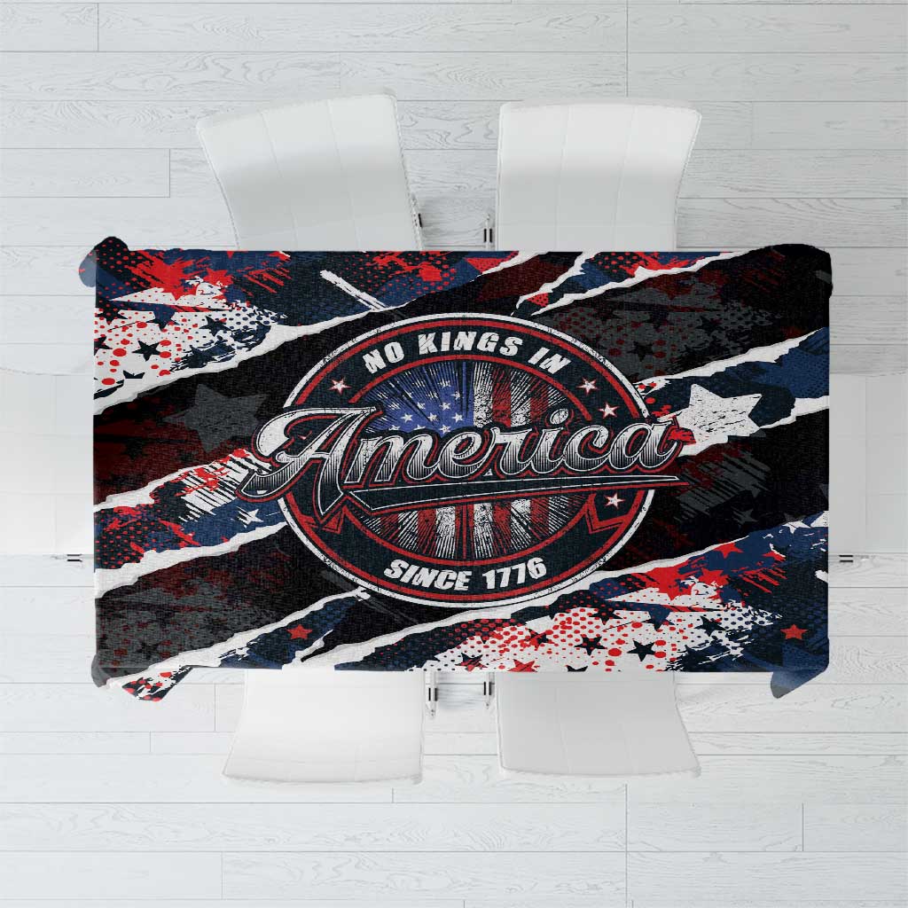 No Kings In America Since 1776 Tablecloth Grunge Style - Wonder Print Shop