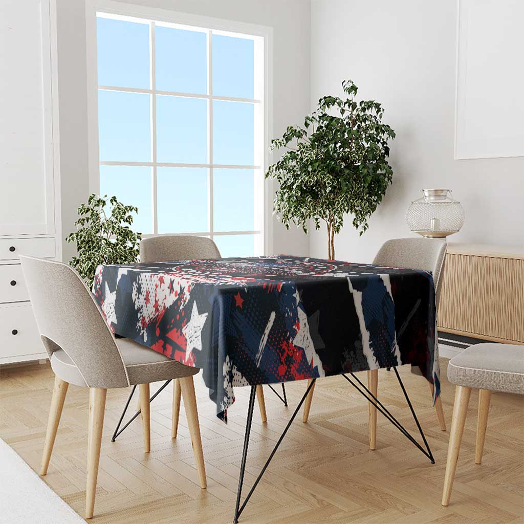 No Kings In America Since 1776 Tablecloth Grunge Style - Wonder Print Shop