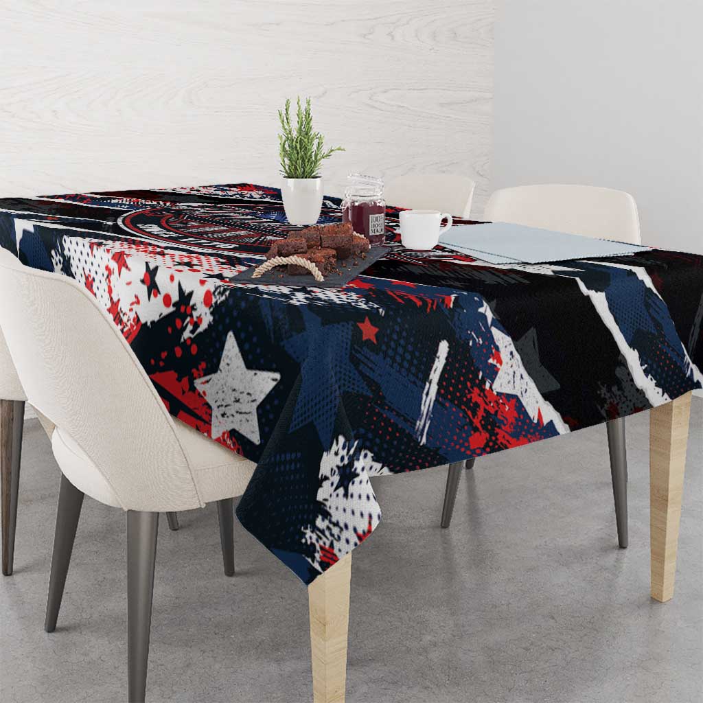 No Kings In America Since 1776 Tablecloth Grunge Style - Wonder Print Shop