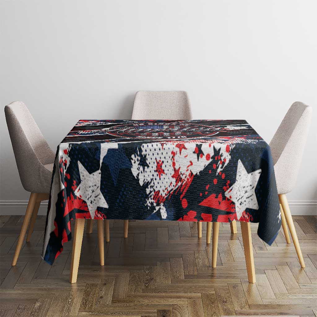 No Kings In America Since 1776 Tablecloth Grunge Style - Wonder Print Shop