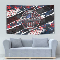 No Kings In America Since 1776 Tapestry Grunge Style - Wonder Print Shop
