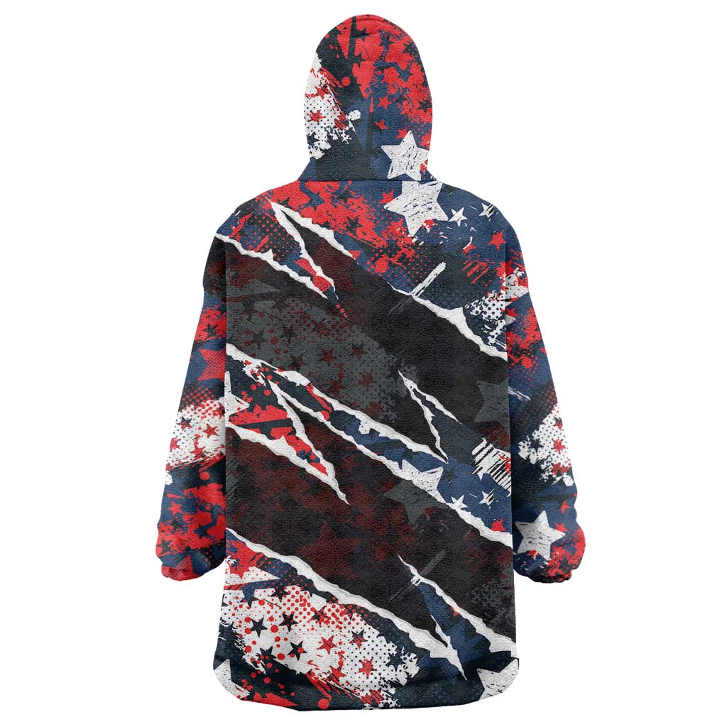 No Kings In America Since 1776 Wearable Blanket Hoodie Grunge Style - Wonder Print Shop