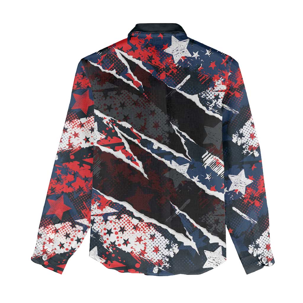 No Kings In America Since 1776 Women Casual Shirt Grunge Style - Wonder Print Shop