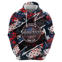 No Kings In America Since 1776 Zip Hoodie Grunge Style - Wonder Print Shop
