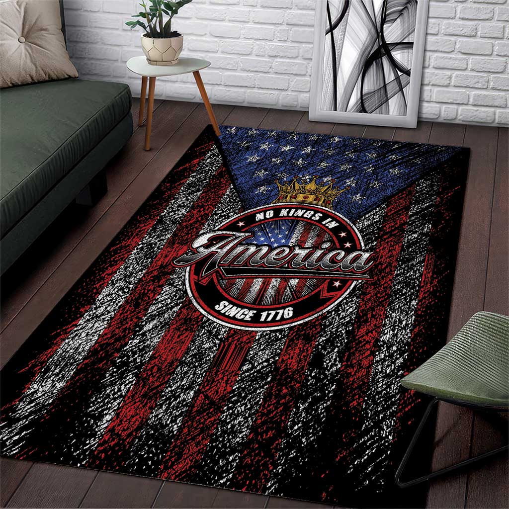 No Kings In America Since 1777 Area Rug Retro Vibe - Wonder Print Shop