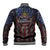 No Kings In America Since 1777 Baseball Jacket Retro Vibe - Wonder Print Shop