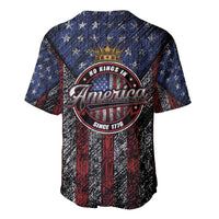No Kings In America Since 1777 Baseball Jersey Retro Vibe - Wonder Print Shop