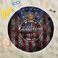 No Kings In America Since 1777 Beach Blanket Retro Vibe - Wonder Print Shop