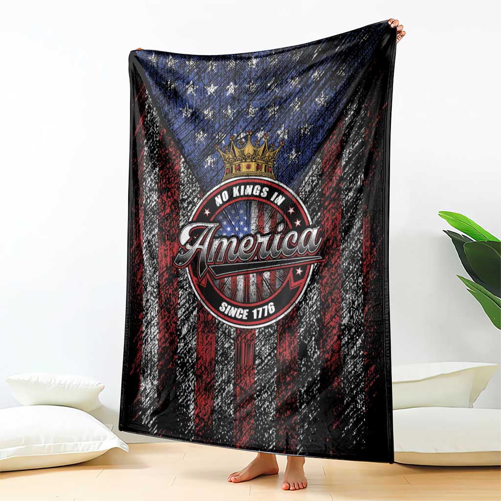 No Kings In America Since 1777 Blanket Retro Vibe - Wonder Print Shop