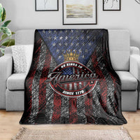 No Kings In America Since 1777 Blanket Retro Vibe - Wonder Print Shop